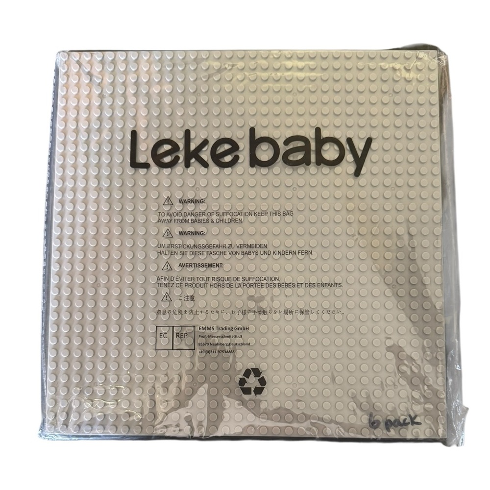 Leke Baby 6 pack Gray Building Block Bases - Picture 2 of 8